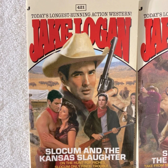 Vintage  Jake Logan Action Western Romance Novels x3 - Picture 2 of 12